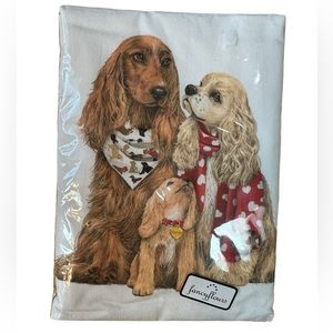 FANCYFLOURS Spaniel Dog Flour Sack  Dish Towel  30" x 30" -New